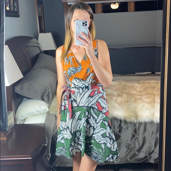 Aqua de Coco Printed Knee-Length Dress, Small - Picture 2 of 8